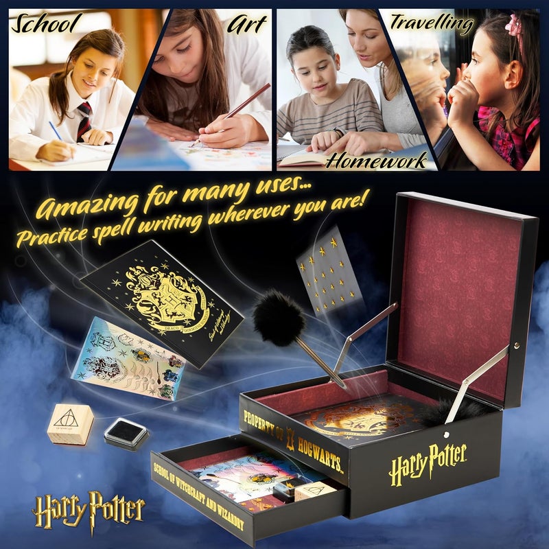 Harry Potter Gifts Scrapbook Kit for Kids DIY Journal Kit Creative Fun Art Supplies Stationery Arts and Crafts Set Stickers Stamps Notebook - Image 4